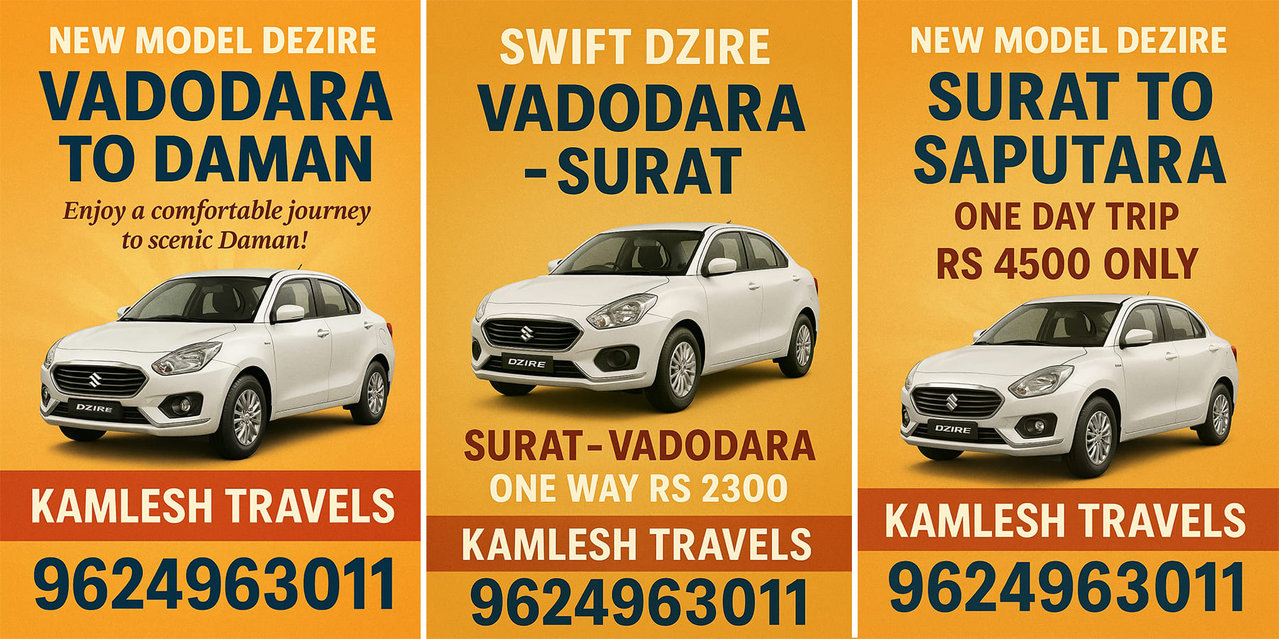 One Way Cab and Taxi Services in Vadodara
